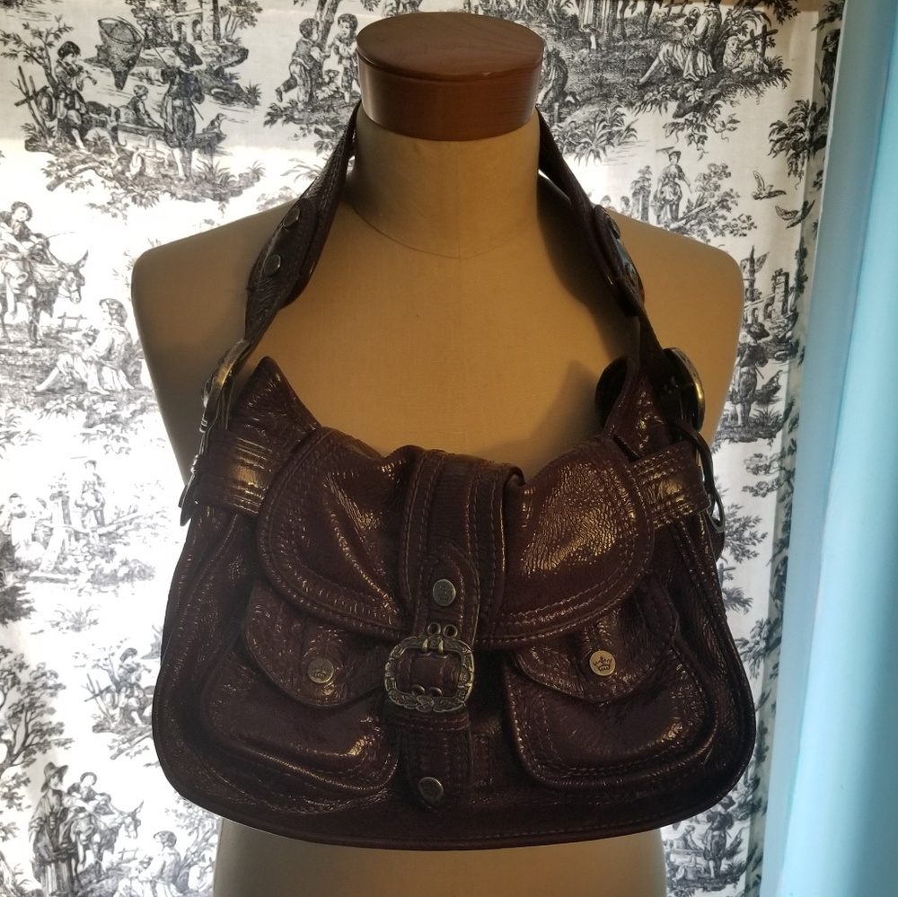 PURPLE Gianni Bini patent leather purse!